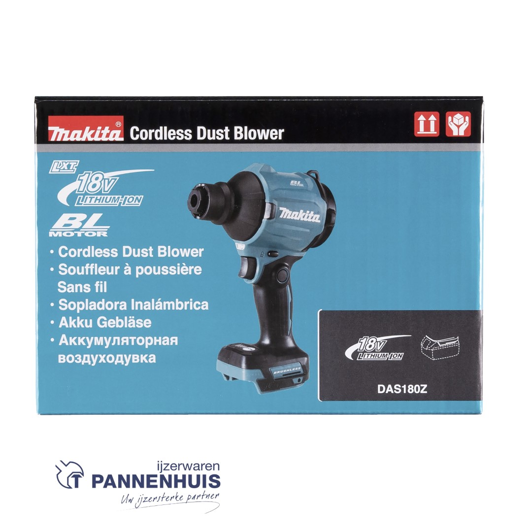 Makita DAS180Z Snoerloze blaas- en zuigmachine met verschillende opzetstukken - Afbeelding 2
