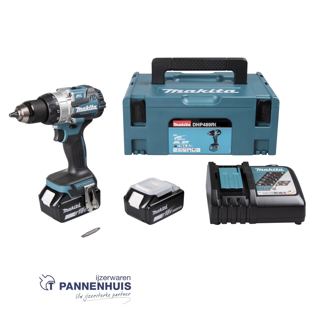Makita DHP489RTJ Klopboor- en schroefmachine LXT® - Afbeelding 2
