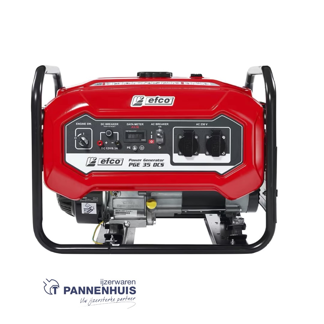 Efco PGE 35 DCS stroomgroep AVR-2x 220V, 1x 12V-2,8 kW / 3,1 kW - Afbeelding 2