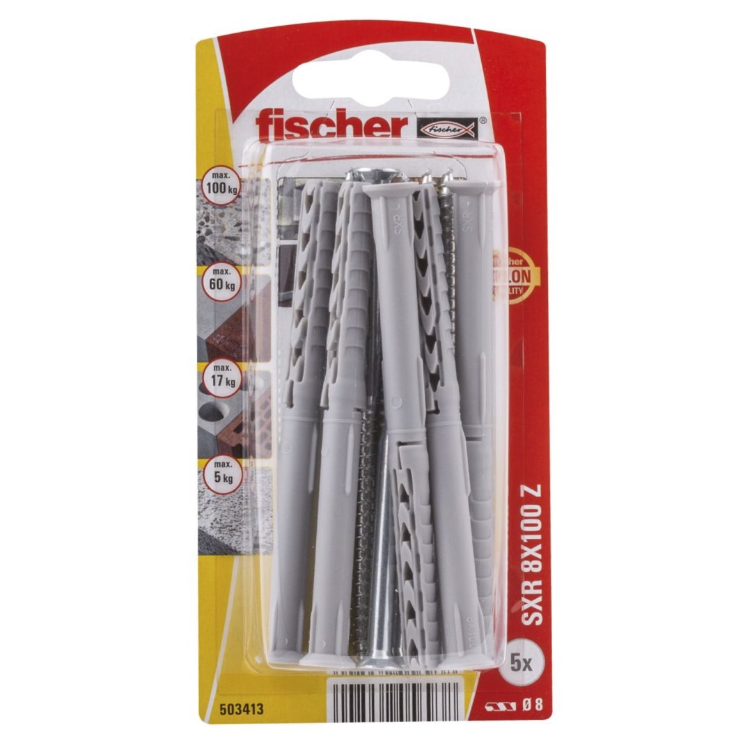 fischer Constructieplug SXR 8 x 100 Z verzonken kop (blister) - Afbeelding 2
