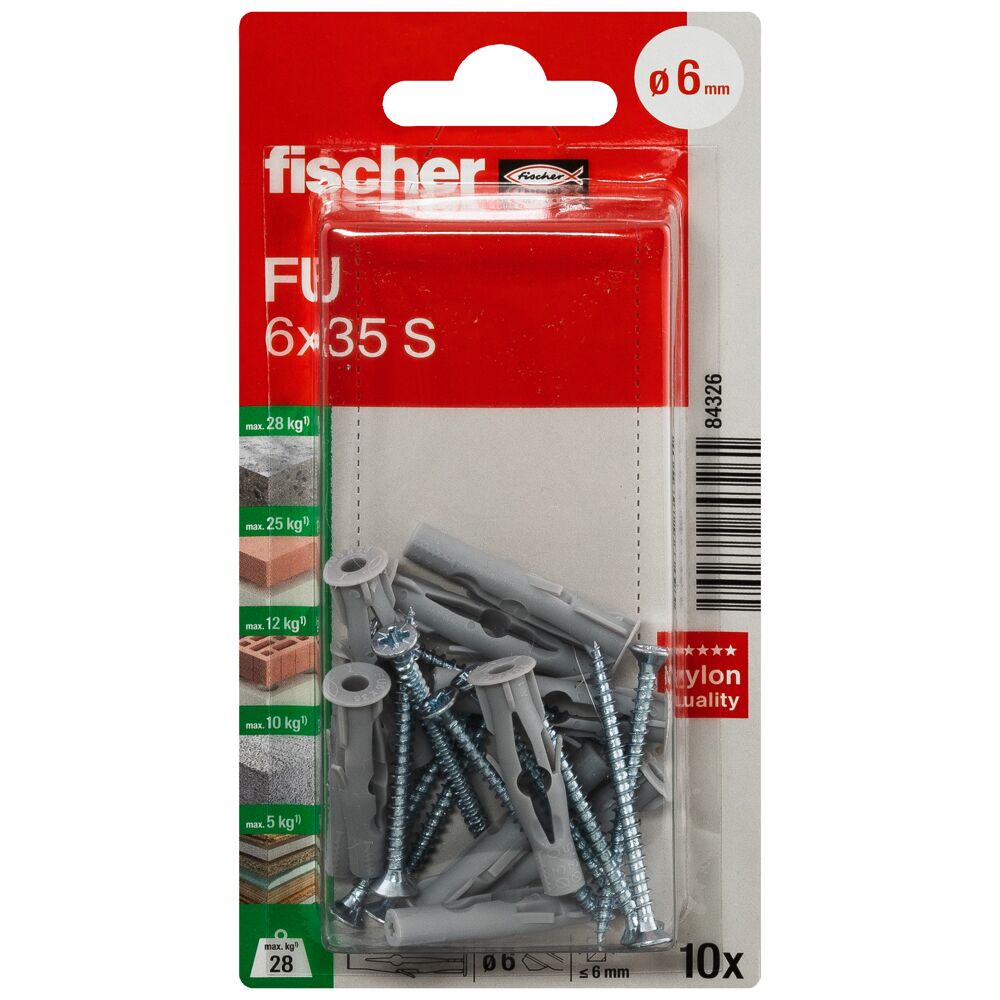 fischer Universeelplug FU 6 x 35 S (blister) - Afbeelding 2