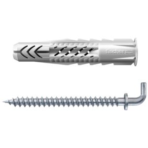 fischer Universeelplug UX 8 x 50 R WH met rand en winkelhaak (blister)
