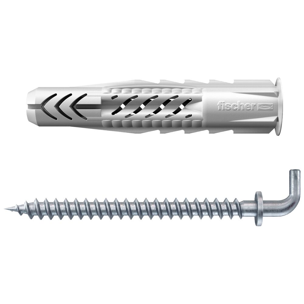 fischer Universeelplug UX 8 x 50 R WH met rand en winkelhaak (blister)