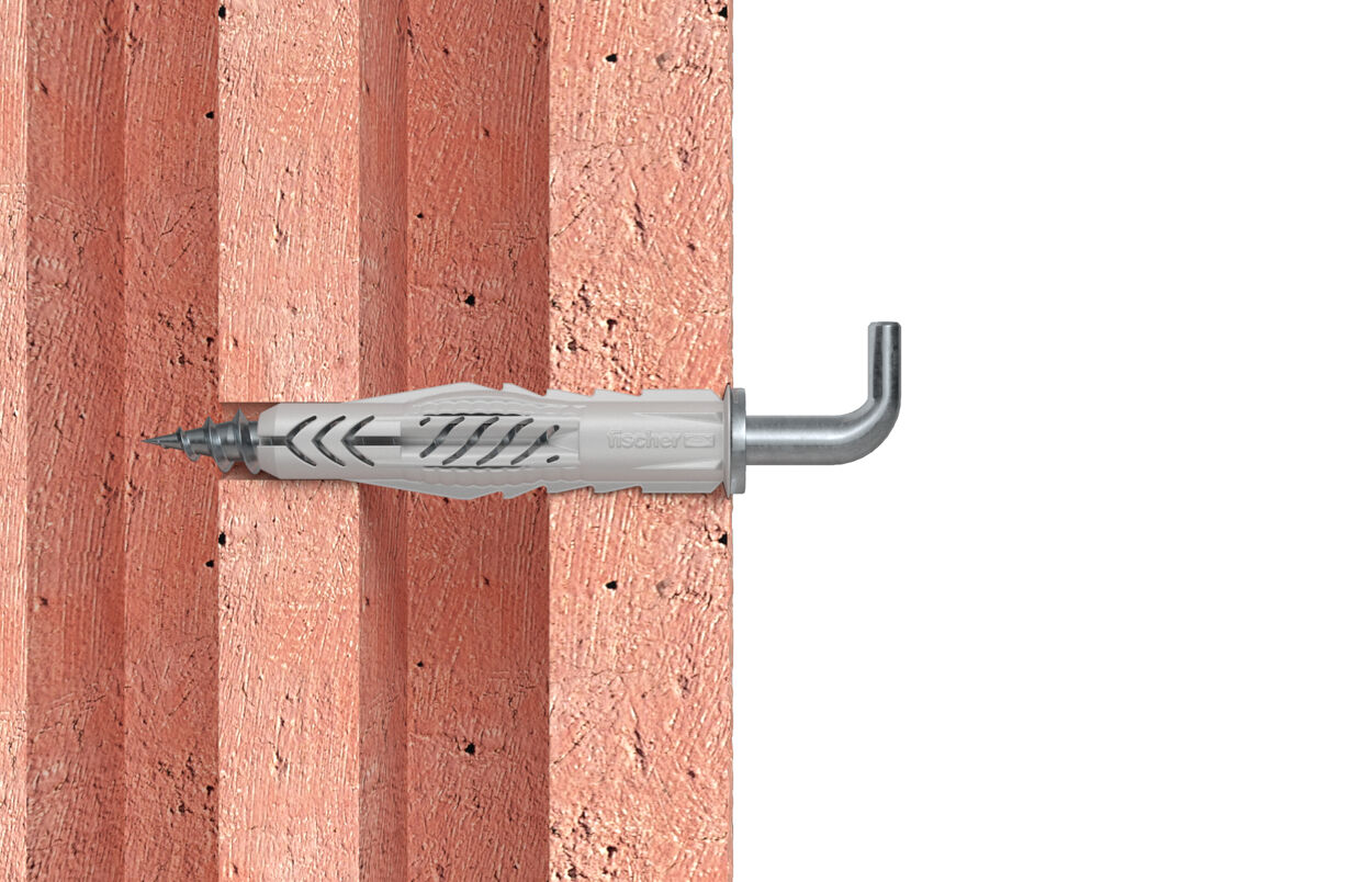fischer Universeelplug UX 8 x 50 R WH met rand en winkelhaak (blister) - Afbeelding 5