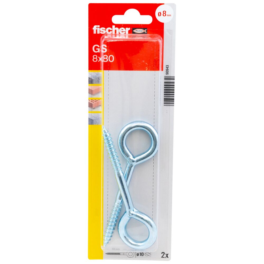 fischer Oogschroef GS 8 x 80 K (blister) - Afbeelding 2