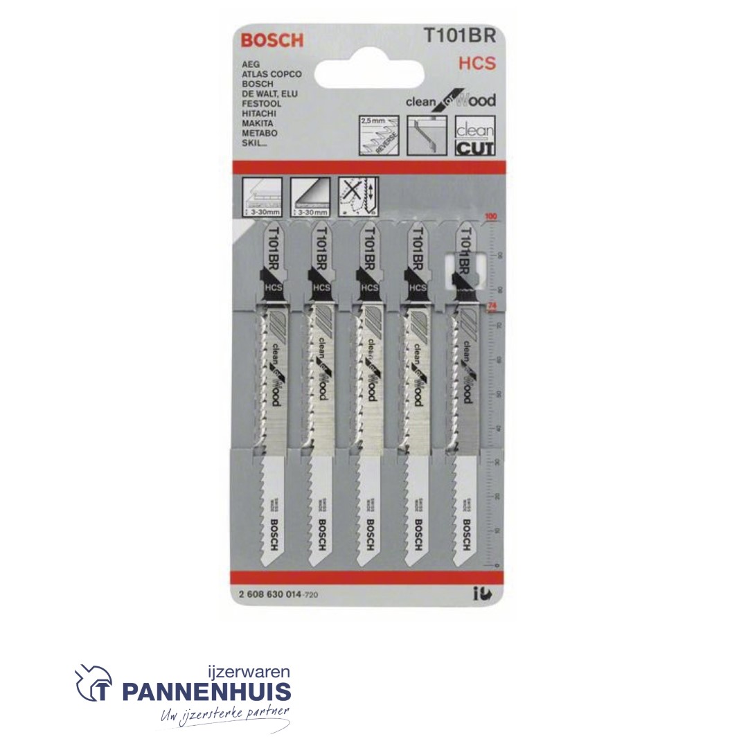 Bosch Decoupeerzaagblad T101 BR Clean for Wood 5x - Afbeelding 2