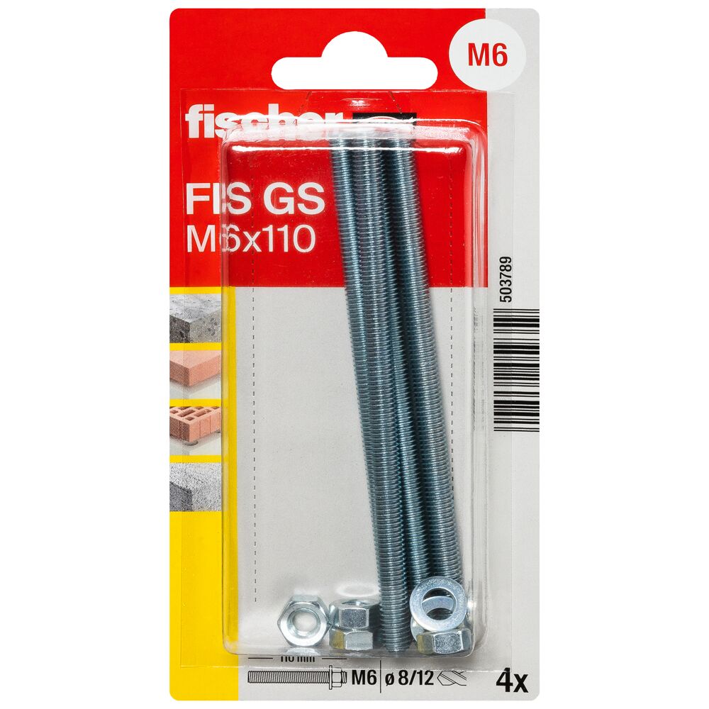 fischer Draadstang FIS GS M 6X110 K NV (Blister) - Afbeelding 2