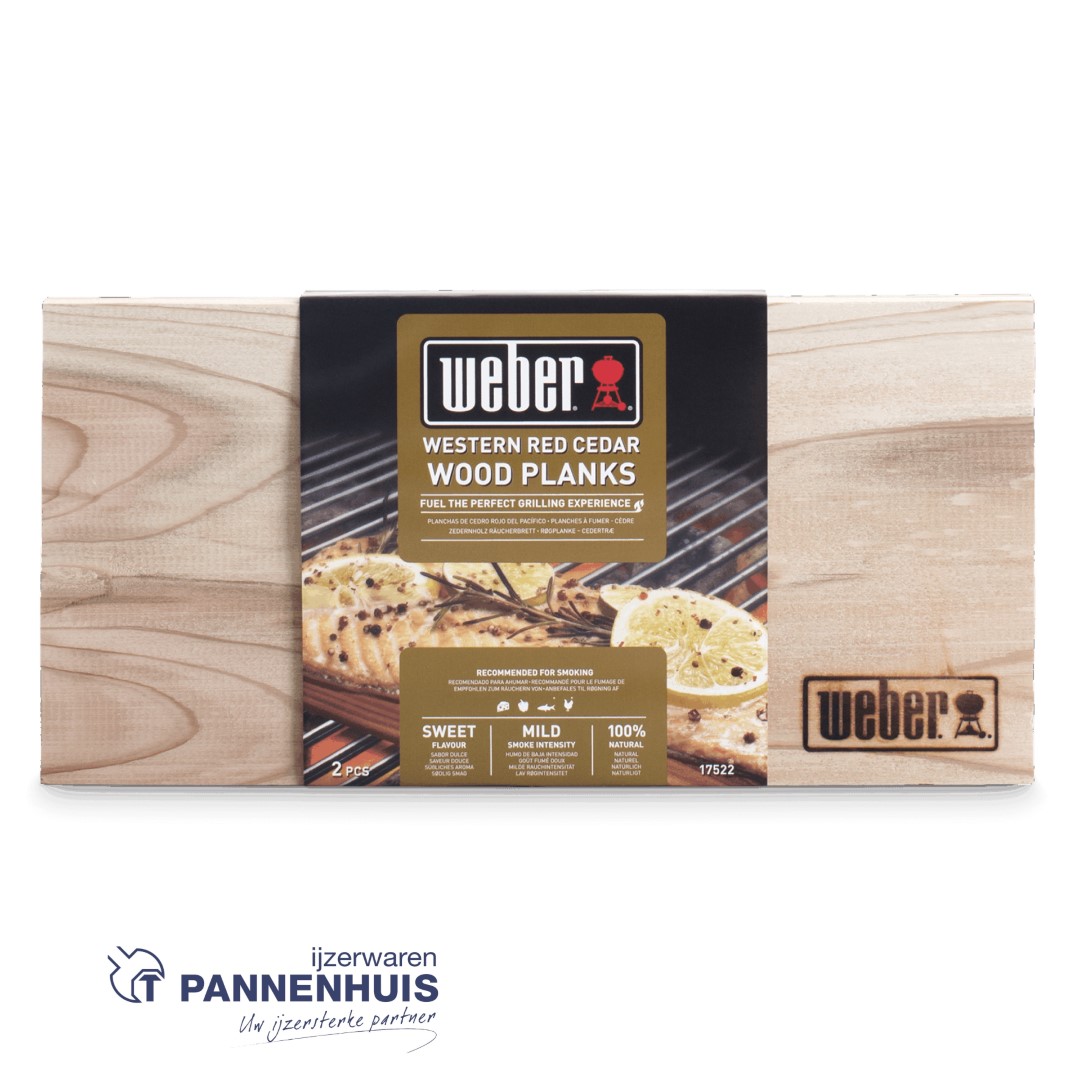 Weber Cederhouten rookplank 15x30 cm 2 stuks - Afbeelding 2