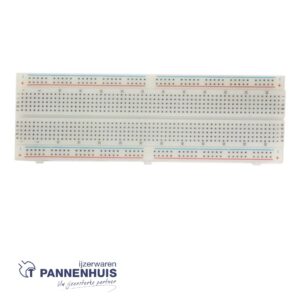 Breadboard, soldeervrij, 830 contacten, compatibel met Arduino, ABS, grijs