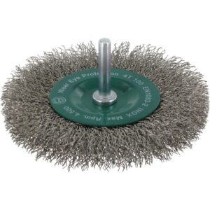 Ivana stiftborstel gegolfd RVS draad met schacht 6mm 100x0.30mmx12mm