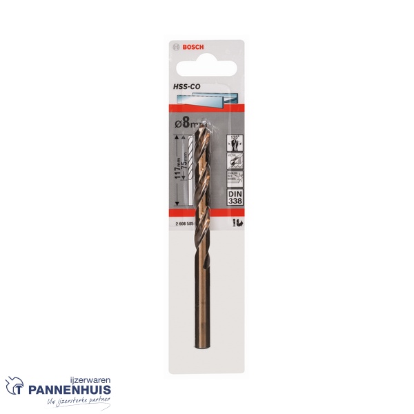 Bosch Metaalboor HSS-Co, DIN 338, 8 x 75 x 117 mm - Afbeelding 2