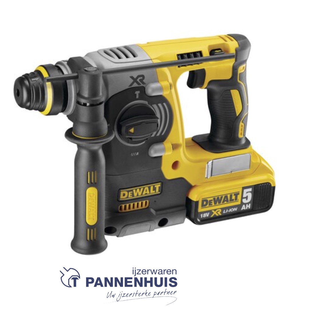 Dewalt DCH273P2T 18V XR Brushless SDS + Combihamer met 2x 5,0Ah accu's in TSTAK koffer - Afbeelding 2
