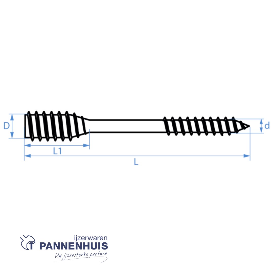 Ivana afstandschroef verzinkt 6x180mm T25 (50st) - Afbeelding 3