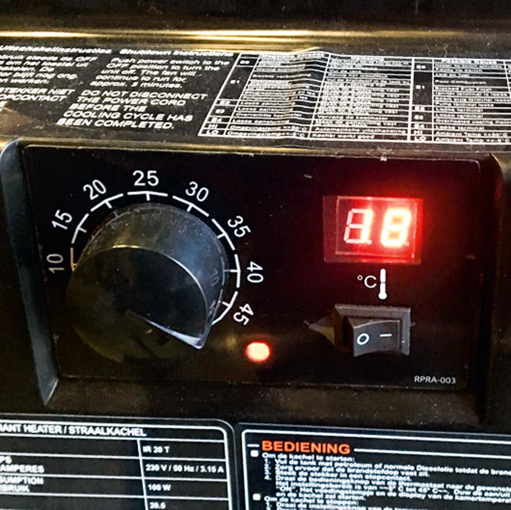 Climameister draagbare diesel infrarood verwarmer met thermostaat IR 20 T - Afbeelding 2