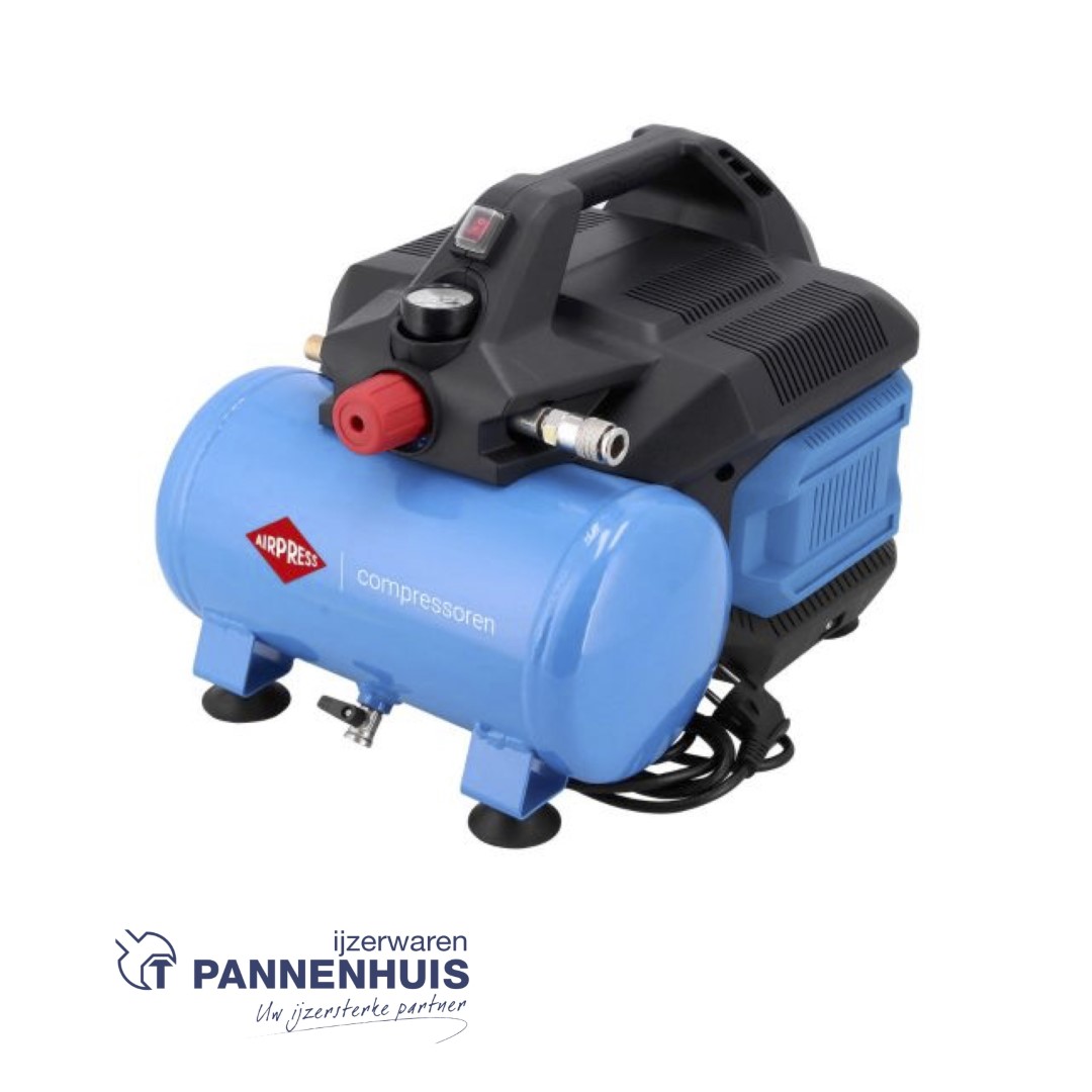 Airpress Stille olievrije compressor LMO 6-126 8 bar 1 pk / 0.75 kW 88 l/min 6 l - Afbeelding 2