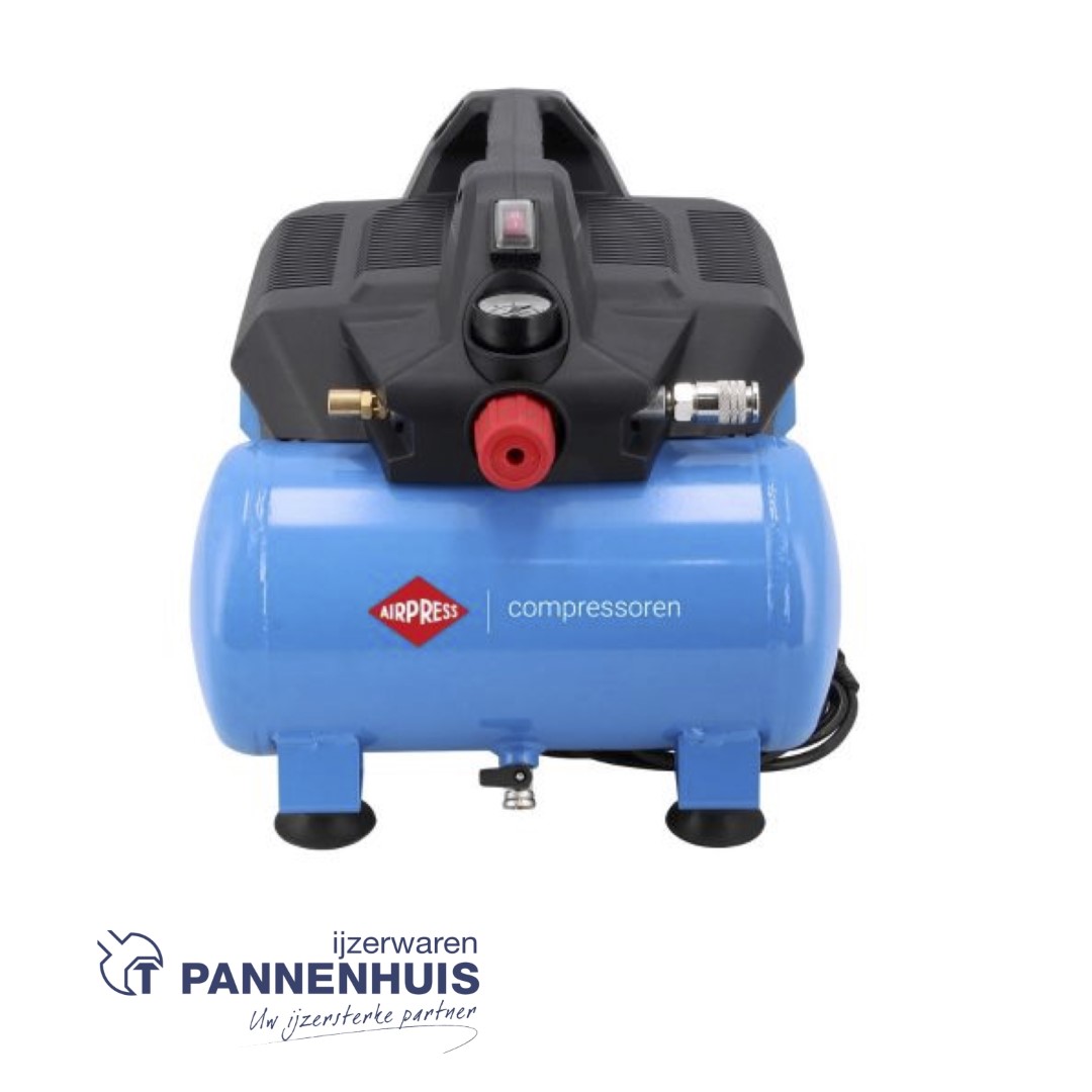 Airpress Stille olievrije compressor LMO 6-126 8 bar 1 pk / 0.75 kW 88 l/min 6 l - Afbeelding 4