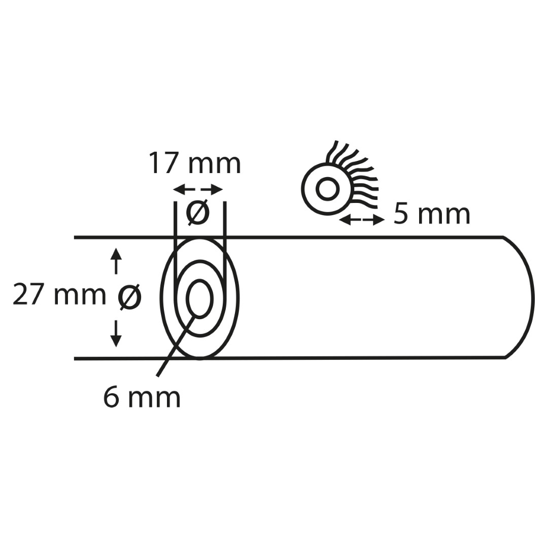 Copenhagen Pro aflakroller vilt - 5 mm poolhoogte - 10 cm - wit (2 stuks) - Afbeelding 2