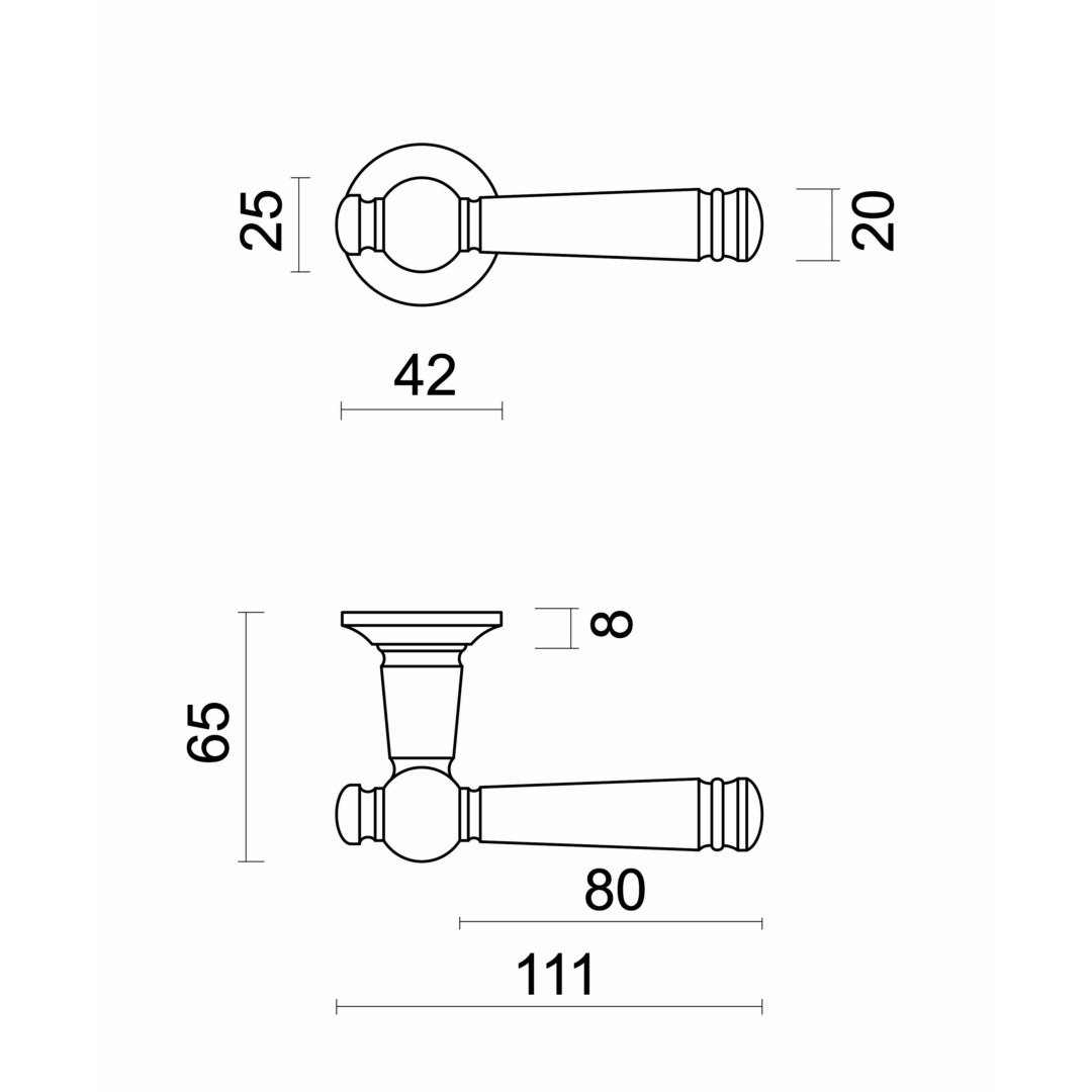 Deurkruk Pro ANNA-LUCIA ROEST R+NO KEY - Afbeelding 2