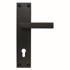 Deurkruk Pro COSMIC Zwart structuur UV PLAAT+CYL 85MM