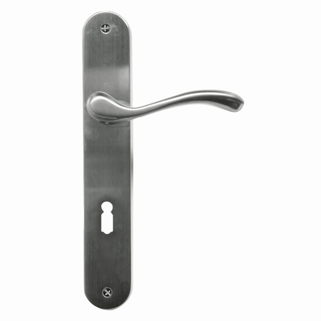 Deurkruk Pro ERICA INOX LOOK PLAAT+KEY 72MM