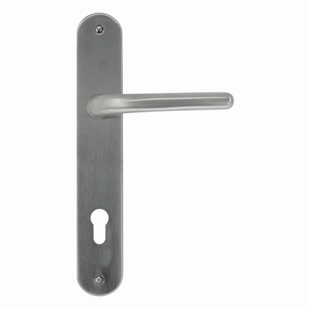 Deurkruk Pro LILLA INOX LOOK PLAAT+CYL 92MM