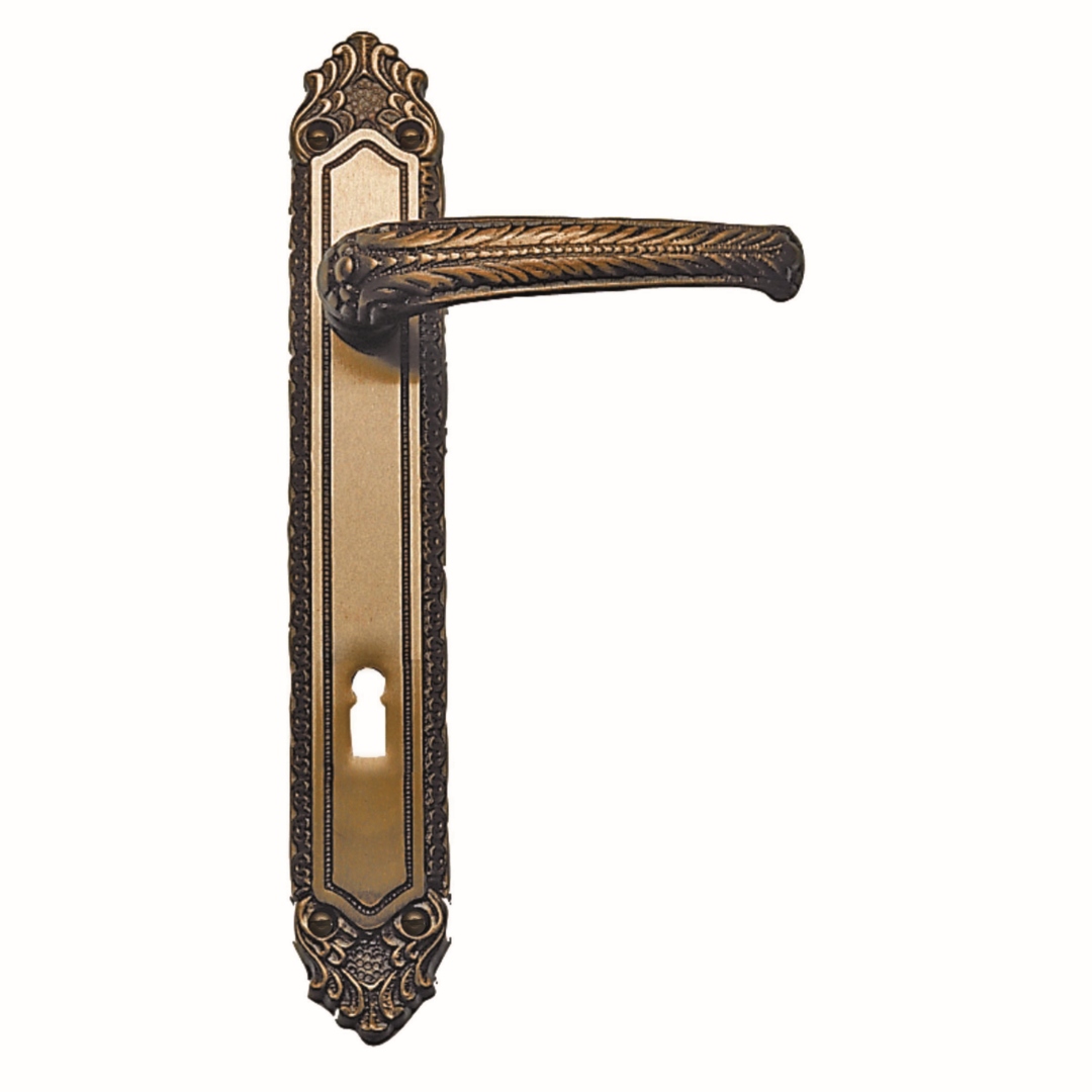 Deurkruk Pro LYDIA BRONS PLAAT+KEY 90MM