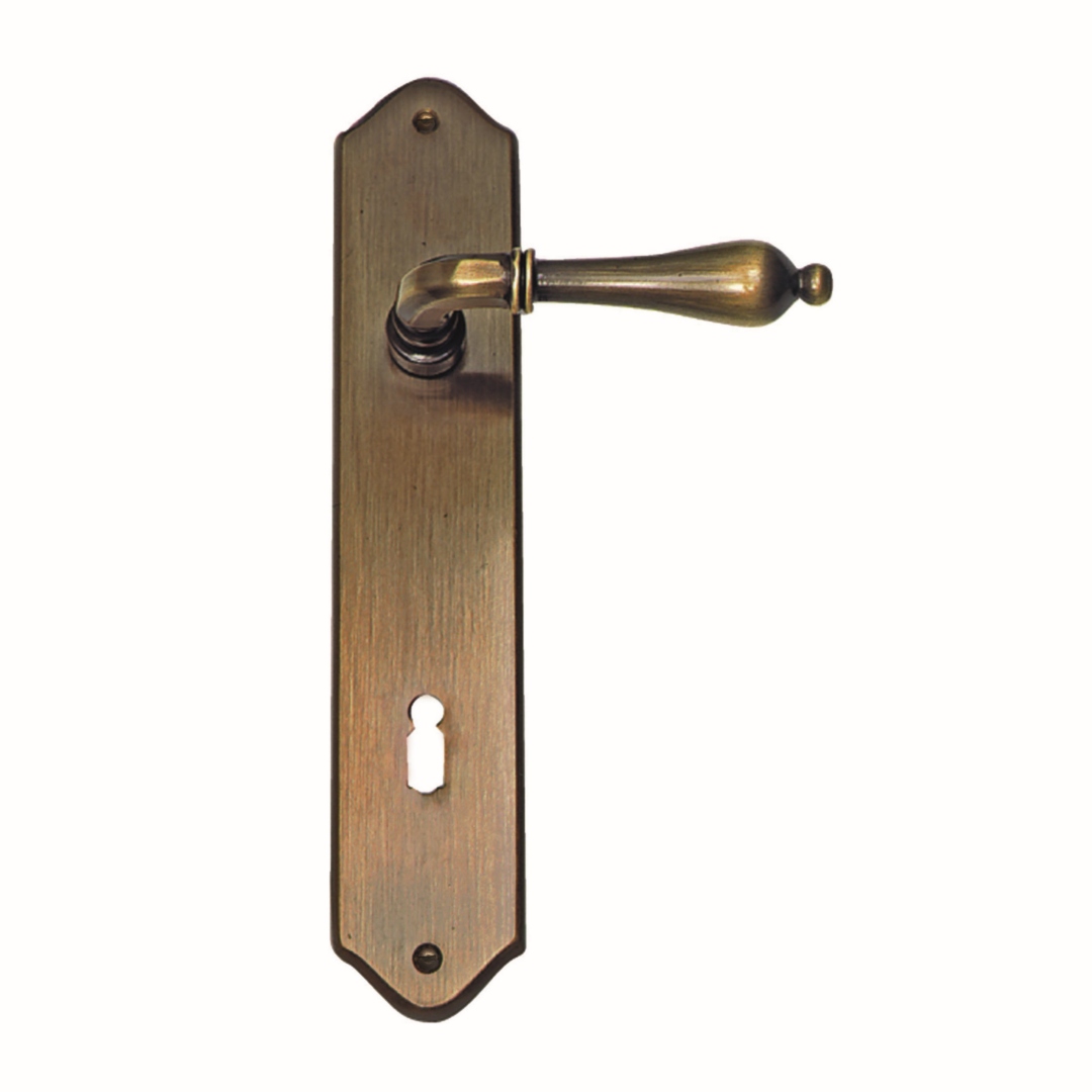 Deurkruk Pro MARTINA BRONS PLAAT+KEY 90MM