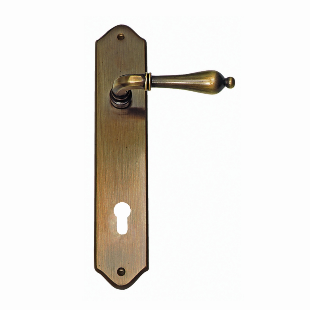 Deurkruk Pro MARTINA BRONS PLAAT+CYL 92MM