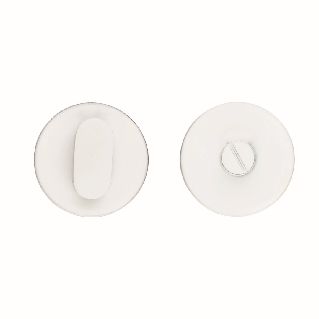 WC garnituur rond SHAPE WIT STRUCTUUR ZONDER ROOD/WIT TIGE 120MM