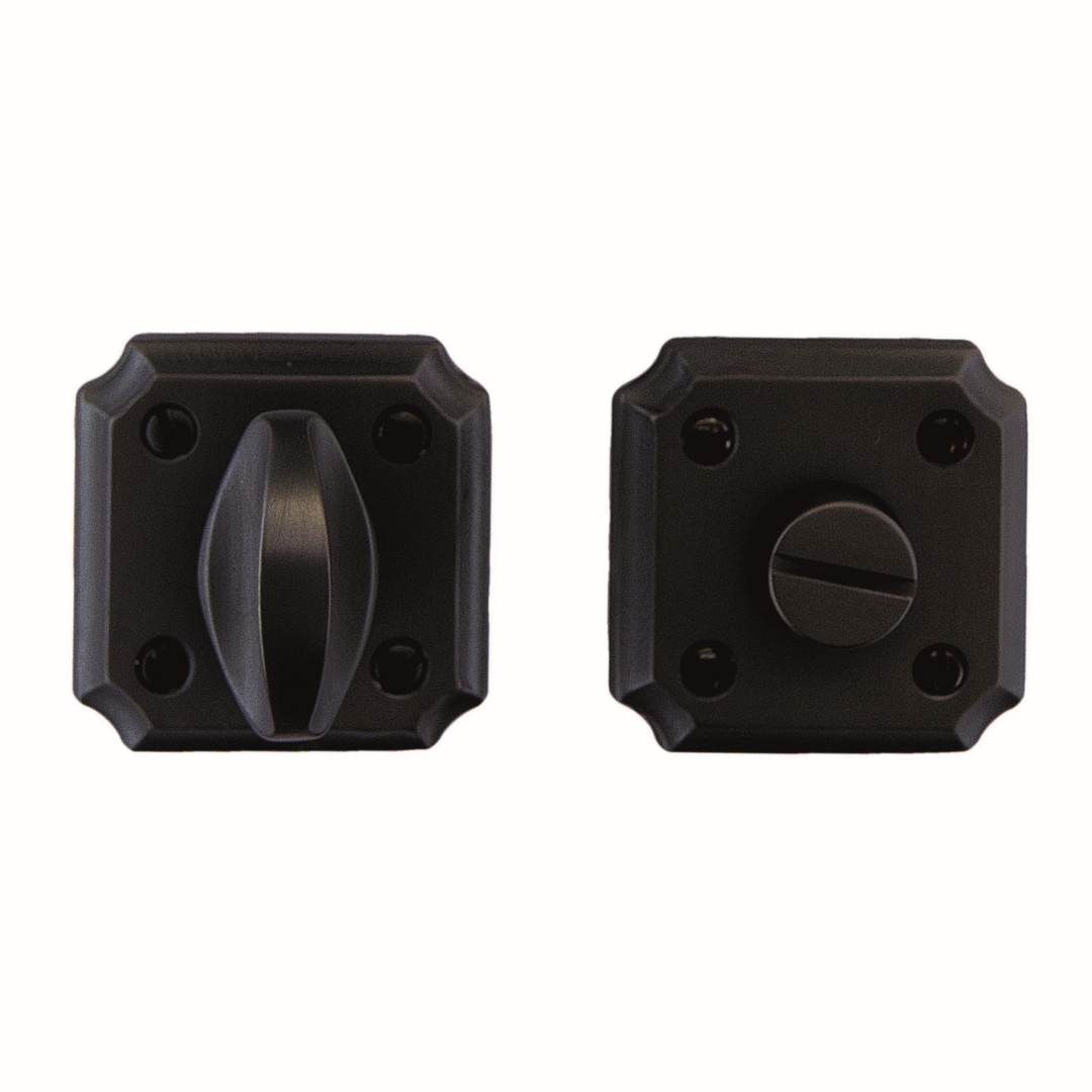 WC garnituur SQUARE RETRO 50MM ZWART