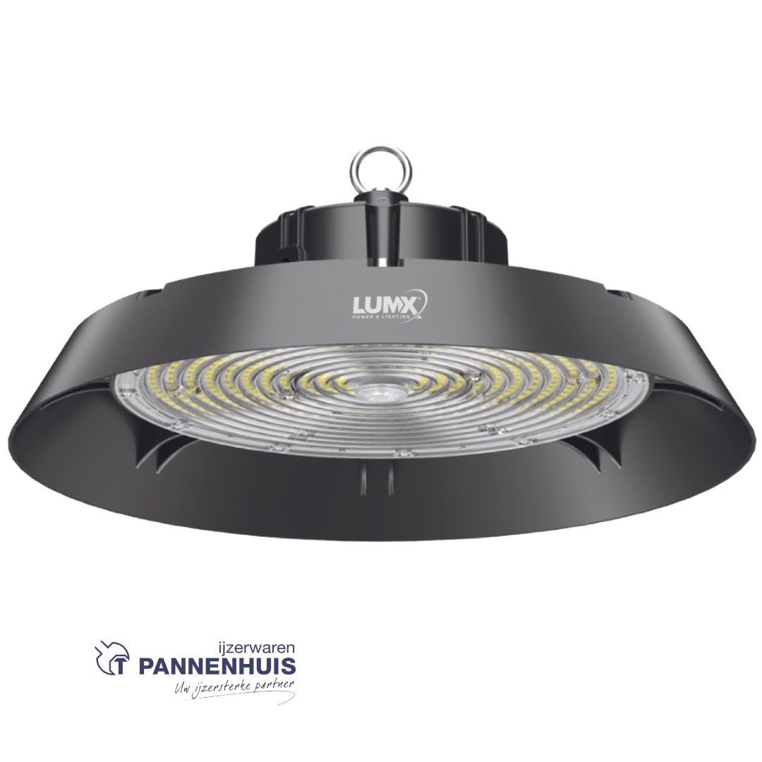 Lumx Hoogbouwlamp HB-150 - 150W - 6000K - 150lm/W, 22500 Lummen Incl. veiligheidslijn