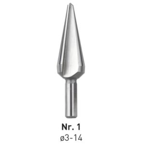 HSS Konische Plaatboren ø 3 tot 14 mm Nr 1
