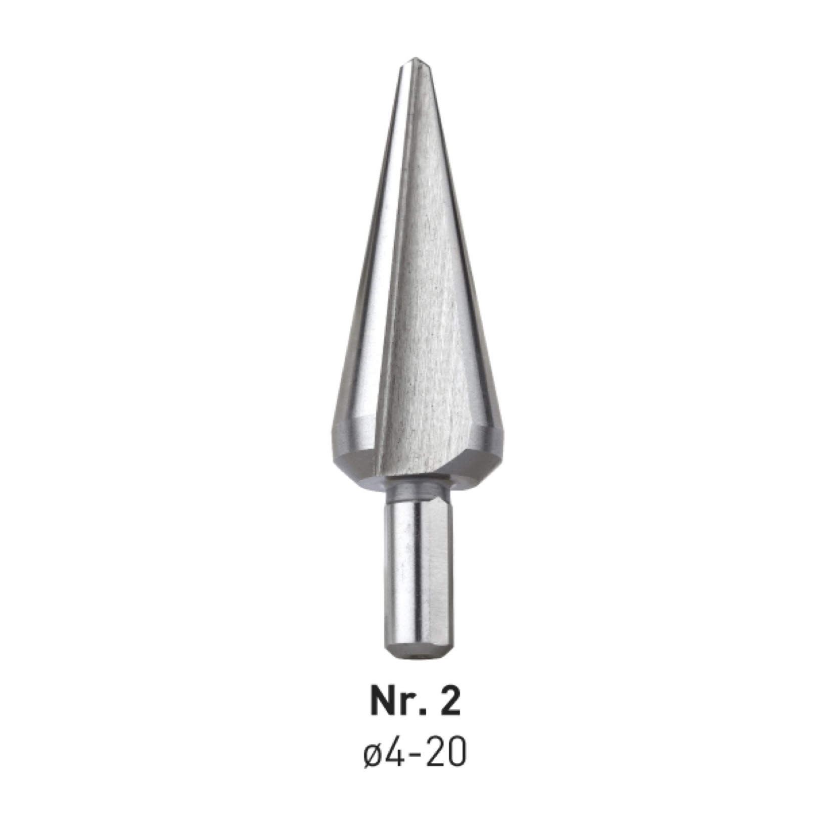 HSS Konische Plaatboren ø 5 tot 20 mm Nr 2