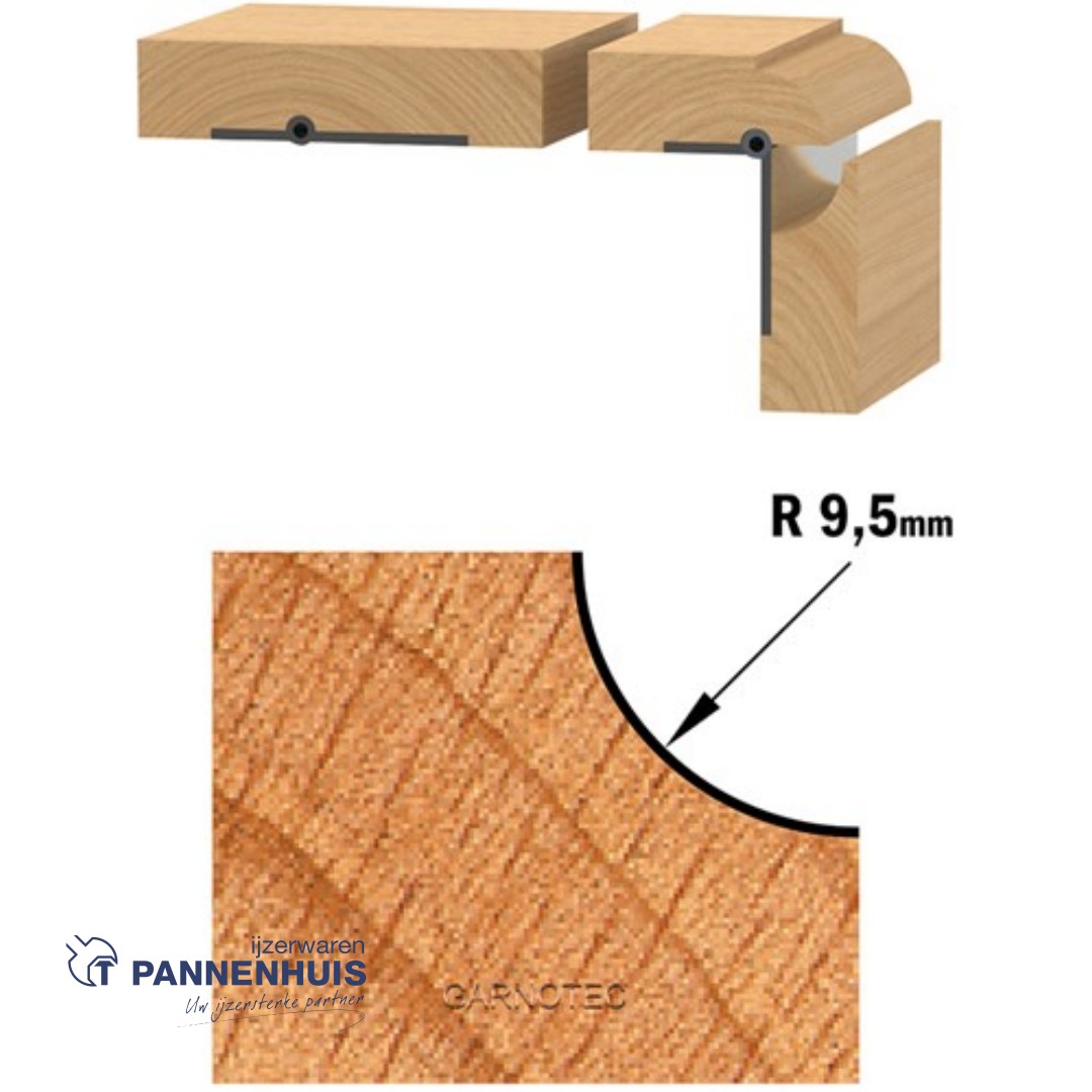 CMT Bolle radiusfrees met kogellager HW D=31,7 x 12.7mm R=9,5 L=54 S=8 Z2 - Afbeelding 3