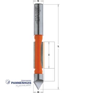 CMT Boor- en uitloopfrees met geleiding tegen de frees, HW D=8 x 19mm L=64 S=8 Z2