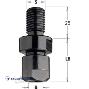 CMT Freesdragermandrijn S1=M14x2 L=38mm Spantang 10 - 12 - 12,7 in optie mogelijk