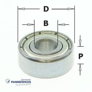 CMT Standaard kogellager D=12,7x4,76 P=5