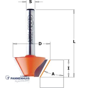 CMT Afkantfrees zonder kogellager HW D=24 x 12mm 30° L=44 S=8 Z2