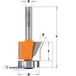 CMT Uitloopfrees met kogellager, HW D=19 - 24,5 x 16mm 25° L=56,5 S=8 Z2