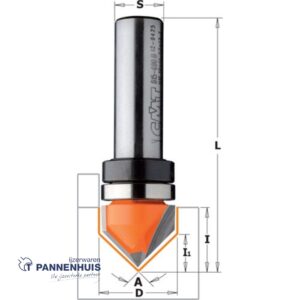 CMT V-groef frees 90° met kogellager HW D=16 x 12.7mm 90° L=52,8 S=8 Z2