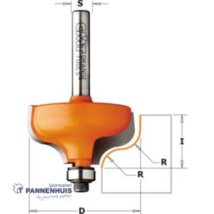 CMT Profielfrees met kogellager, HW D=38,1 x 18mm R=6,4 L=58 S=8 Z2