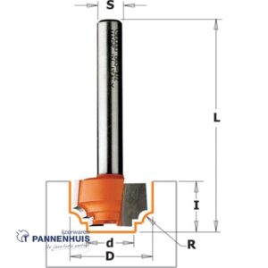 CMT Klassieke profielfrees, HW D=19 x 11mm R=2,4 L=51 S=8 Z2