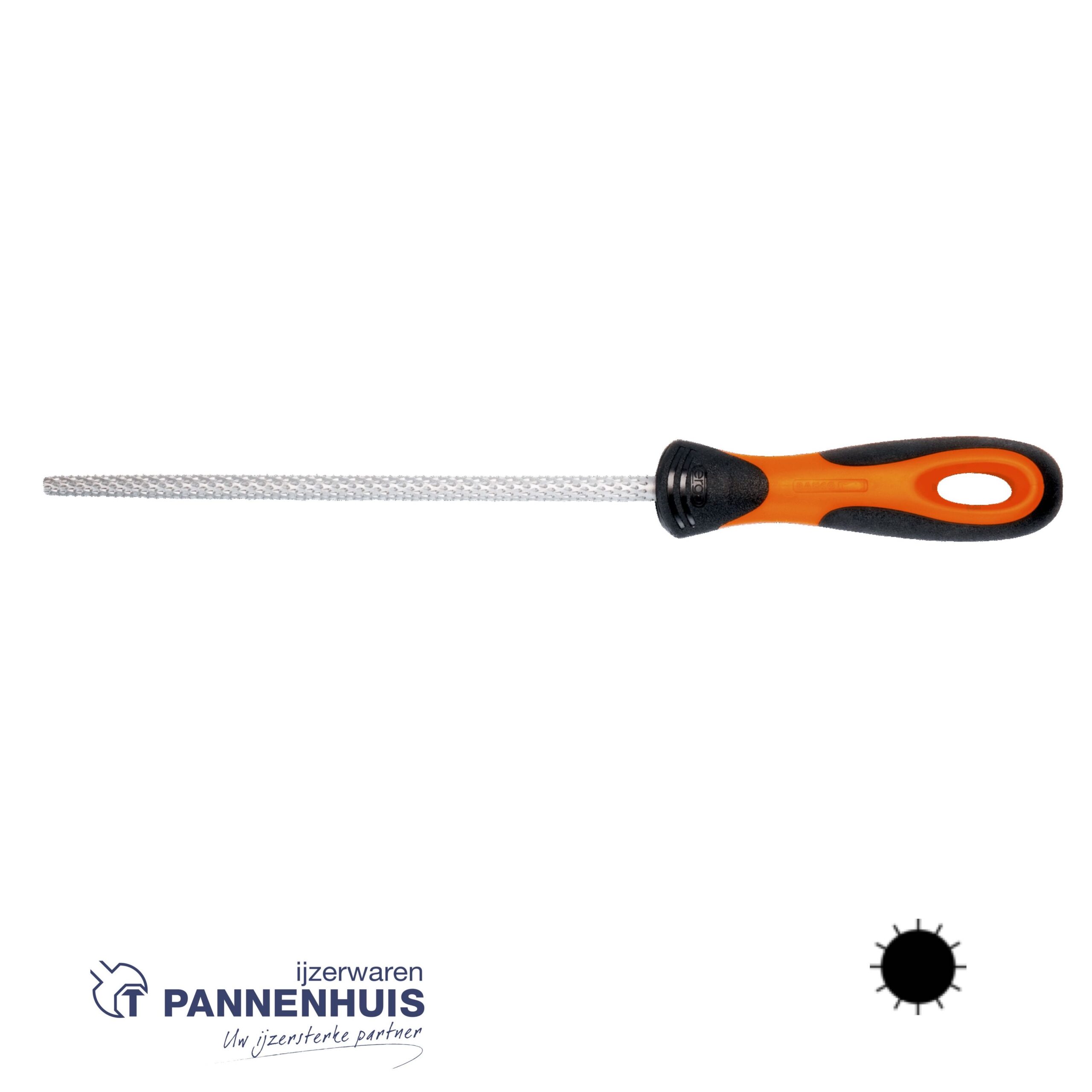 Bahco Ronde rasp met hecht Bastard 8" 200 mm - Afbeelding 2