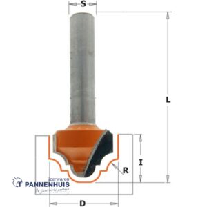 CMT Profielfrees, HW D=19 x 12mm R=2,4 L=53 S=8 Z2