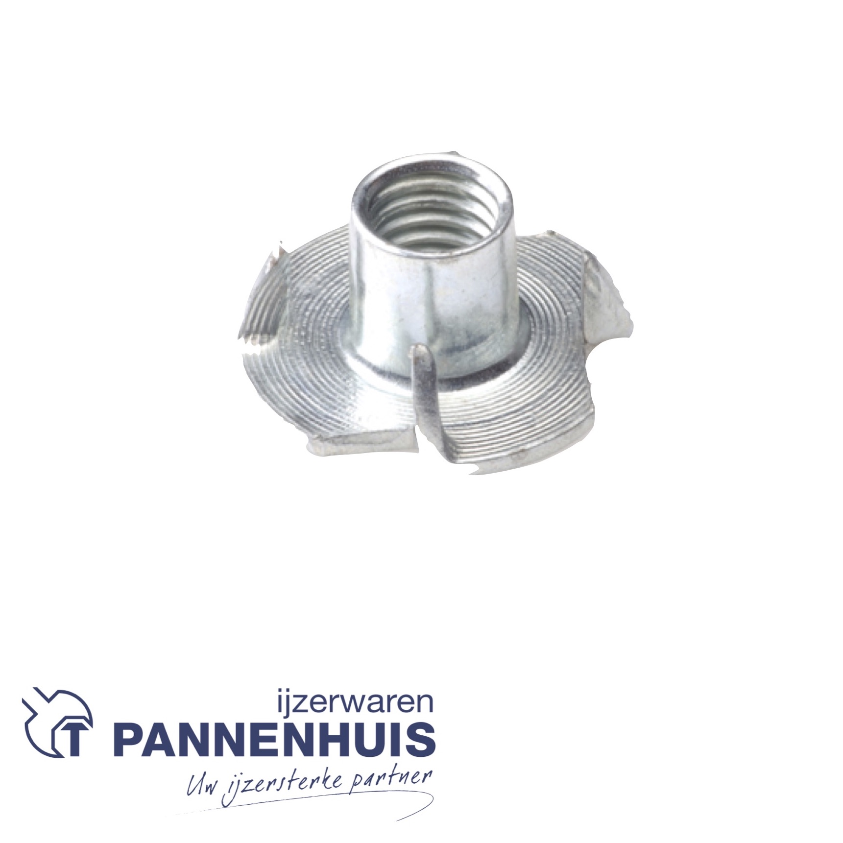 Inslagmoer verzinkt voor hout M 6x9 (250st)