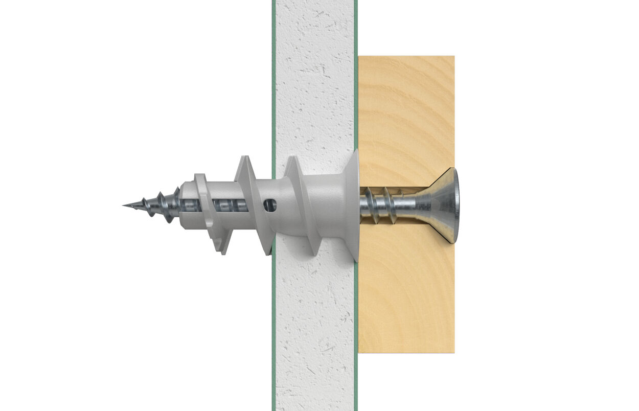 fischer Gipsplaatplug GK S met schroef (blister) - Afbeelding 3