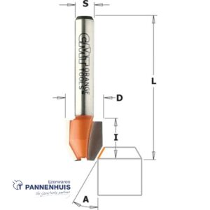 CMT Uitloopfrees met gecombineerde snijkoppen HW D=12 x 12.7mm 30° L=44,5 S=8 Z2