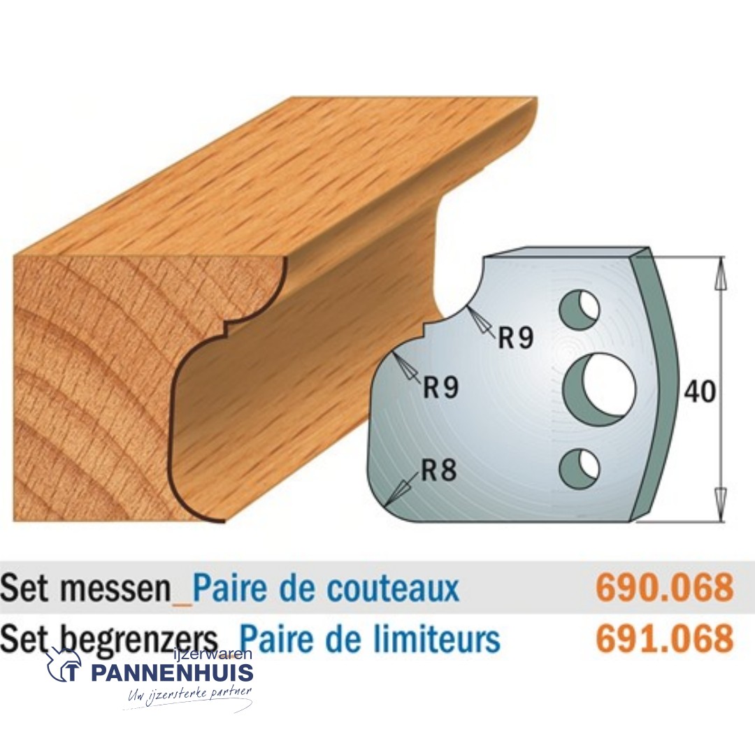 CMT Profielmessen I=40x4mm 2 stuks nr.068