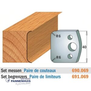 CMT Profielmessen I=40x4mm 2 stuks nr.069