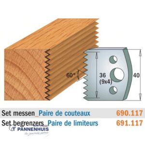 CMT Profielmessen I=40x4mm 2 stuks nr.117